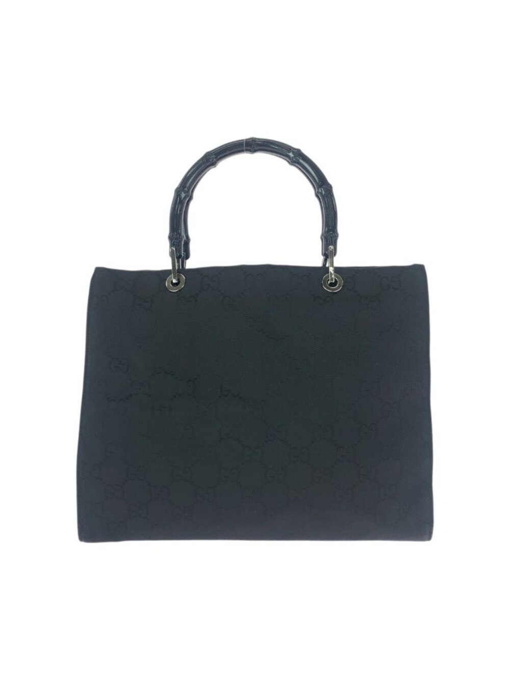 Gucci Bamboo Black Silver Nylon 002 Tote - Picture 2 of 9